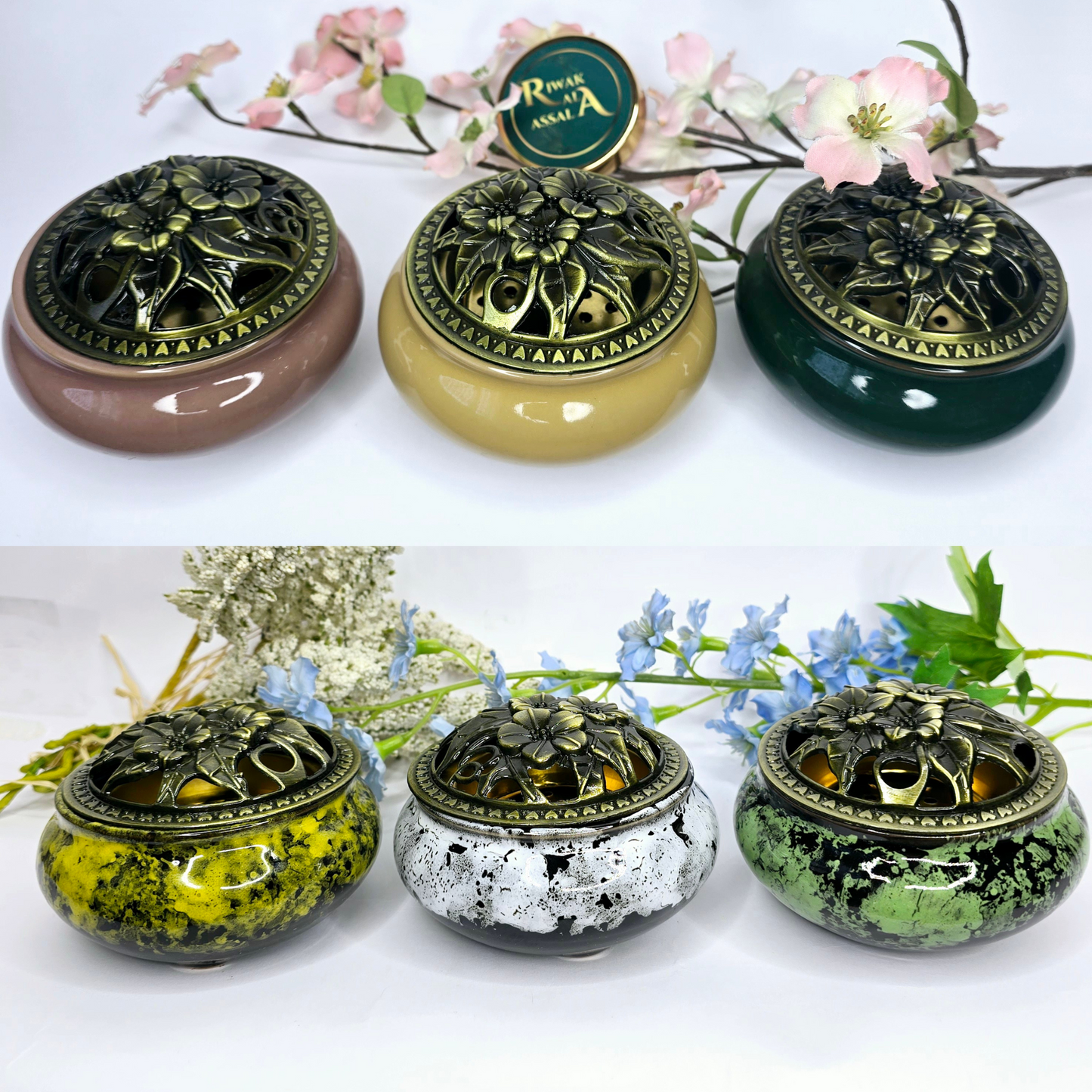 Mini Mibkhara décorative en céramique
