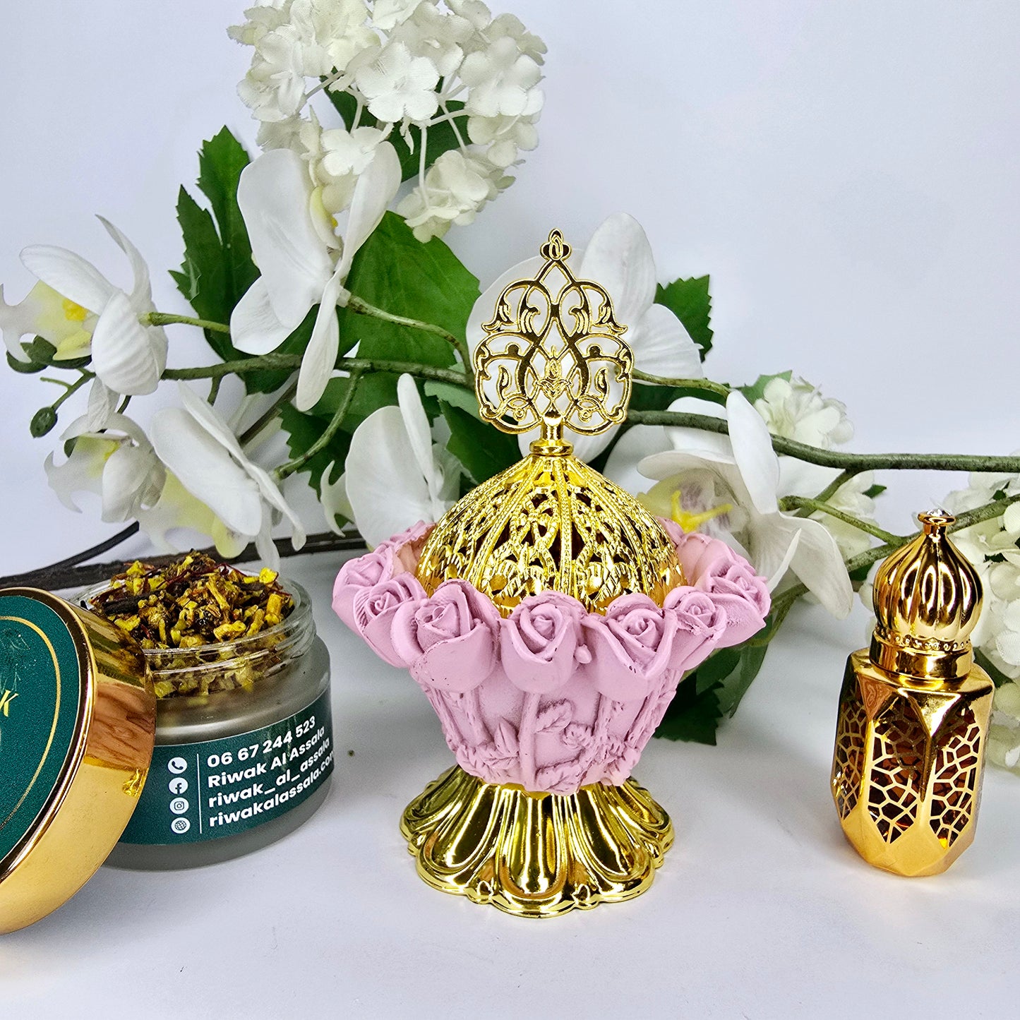 Pack Mini Trésor: Mini Mibkhara au choix + 25g Sarghina + Dihn ou Musc au choix